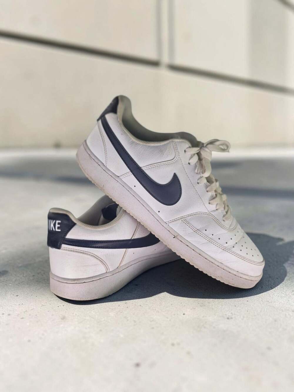 Nike Court Vision Low Casual Sneakers White/Navy